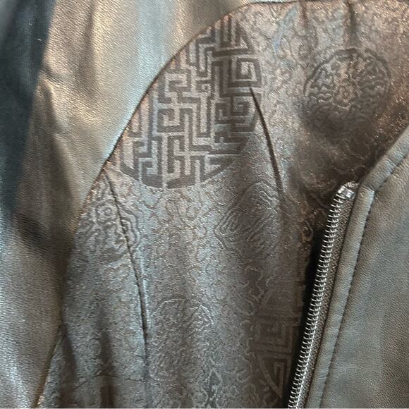 X-girl Faux Leather Retro Mini Dress Color Black Size Small y2k - Picture 9 of 11